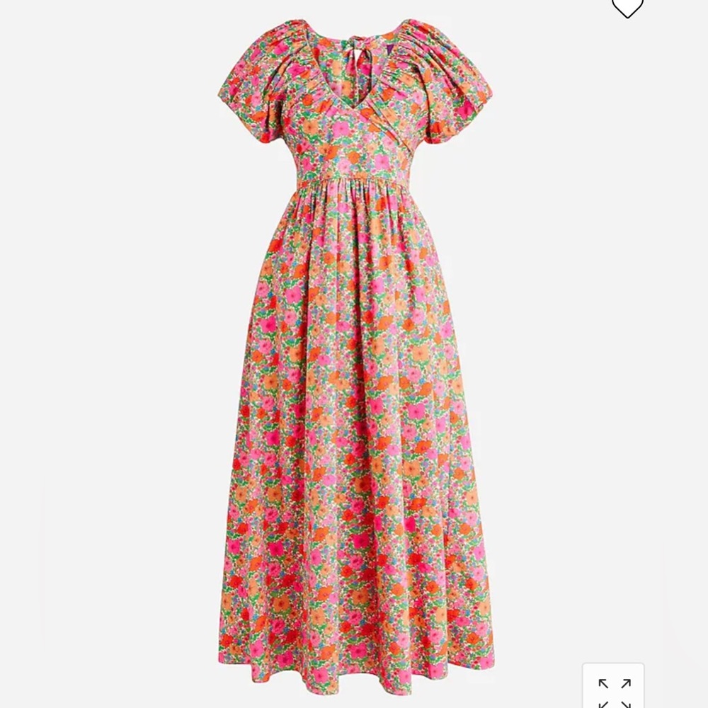 Collection J Crew bow-back puff-sleeve dress in Liberty® Meadow Song fabric